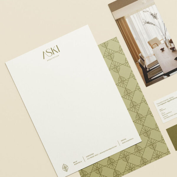 Identidade Visual, Logotipo, Arquitetura, Papelaria, Mockup _ Natureza, Atemporal, Elegante