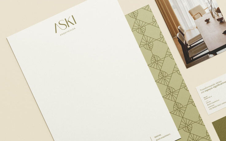 Identidade Visual, Logotipo, Arquitetura, Papelaria, Mockup _ Natureza, Atemporal, Elegante