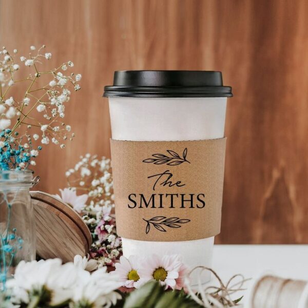 Personalized Wedding Sleeves, Custom Coffee Sleeves, Unique Cup Sleeve, Wedding Coffee Sleeve, Personalized Coffee Sleeves for Wedding (334)
