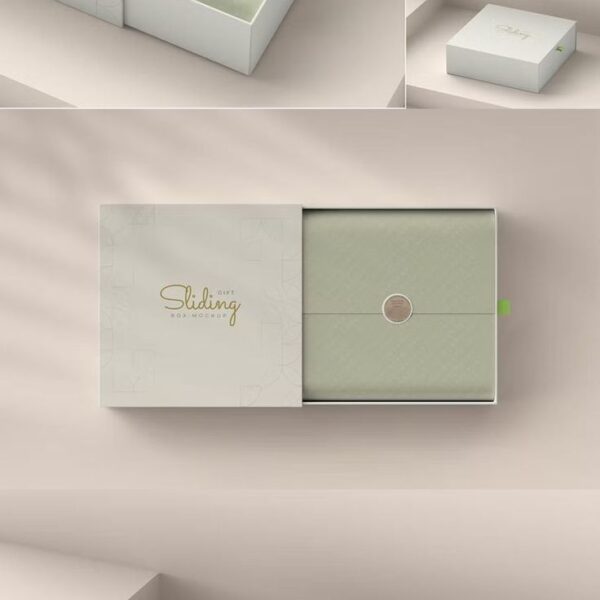 Slide Open Gift Box Mockup